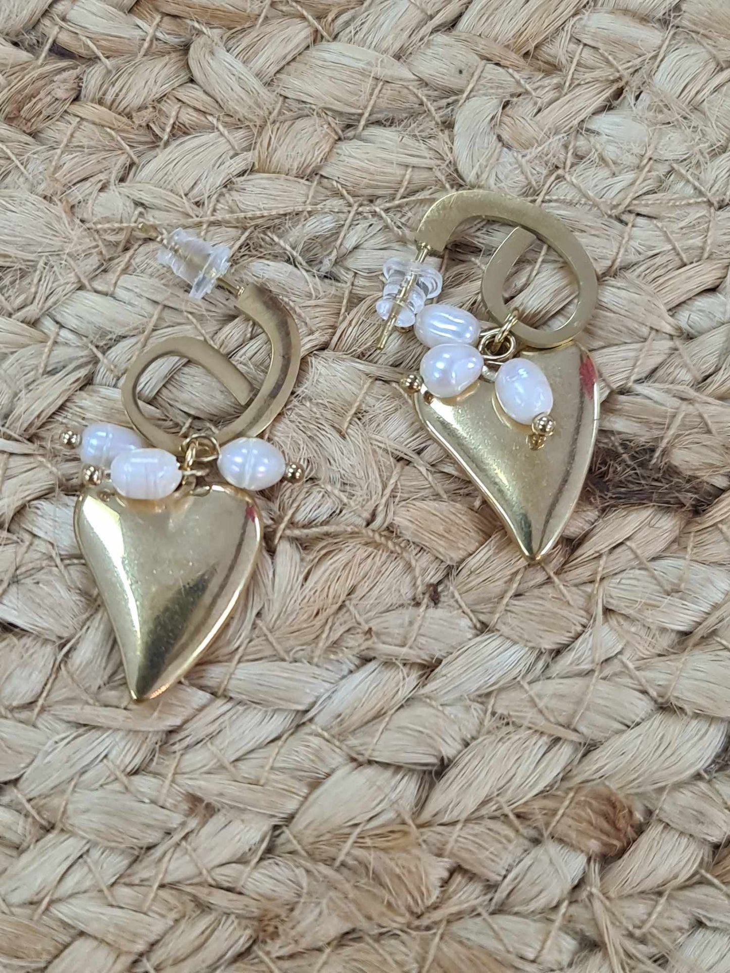 Heart Twists with Freshwater Pearls