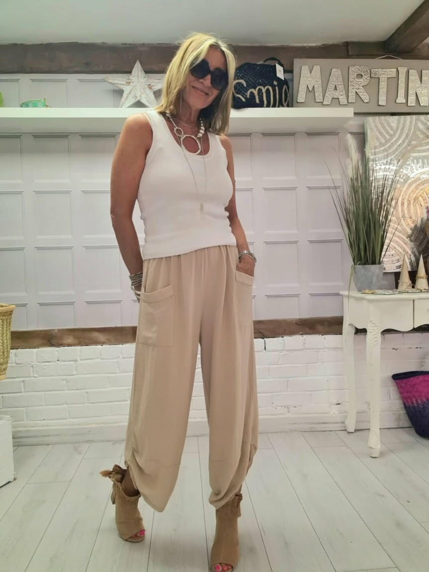 Barrel Linen Trousers