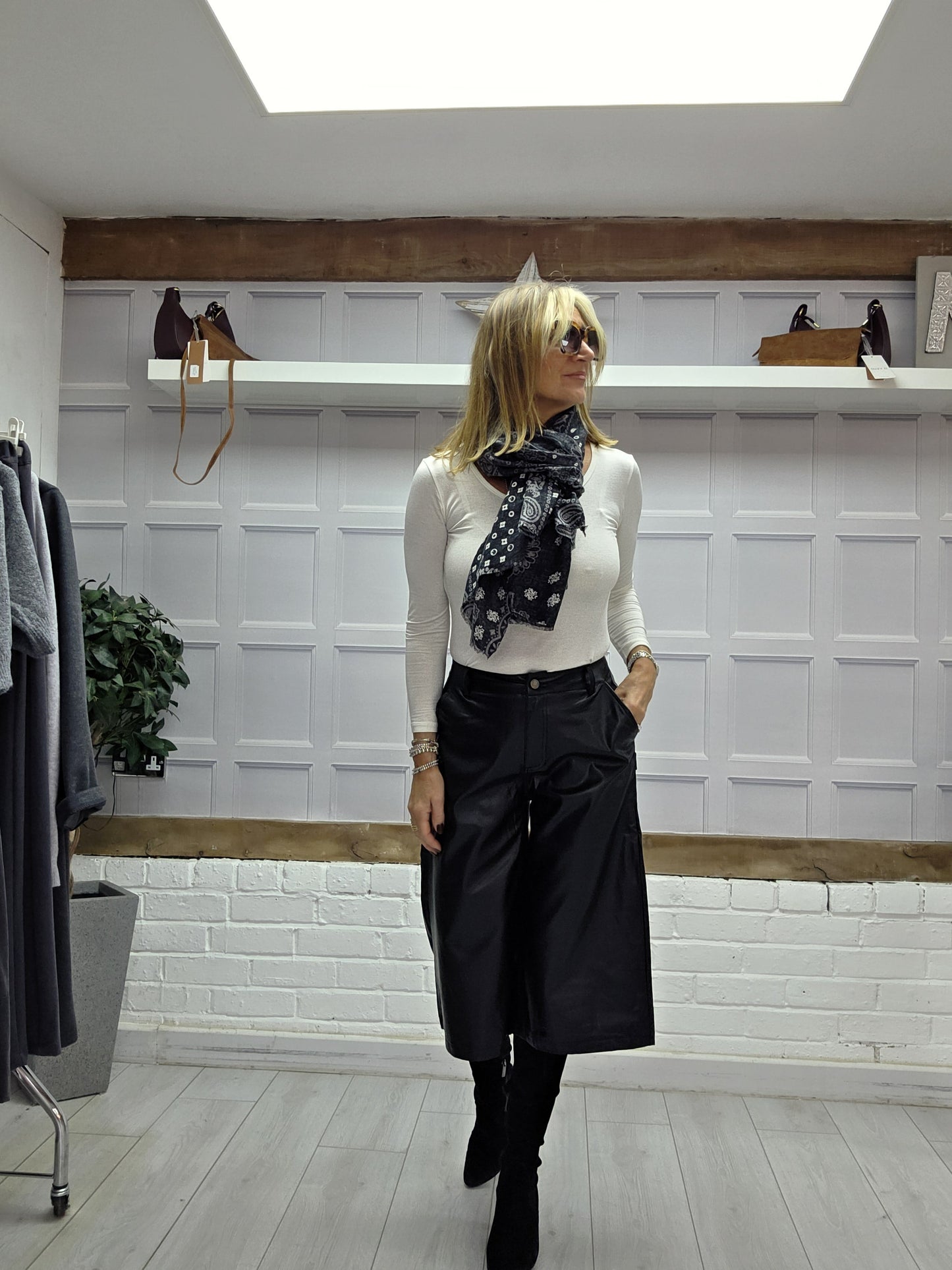 Faux Leather Coulottes