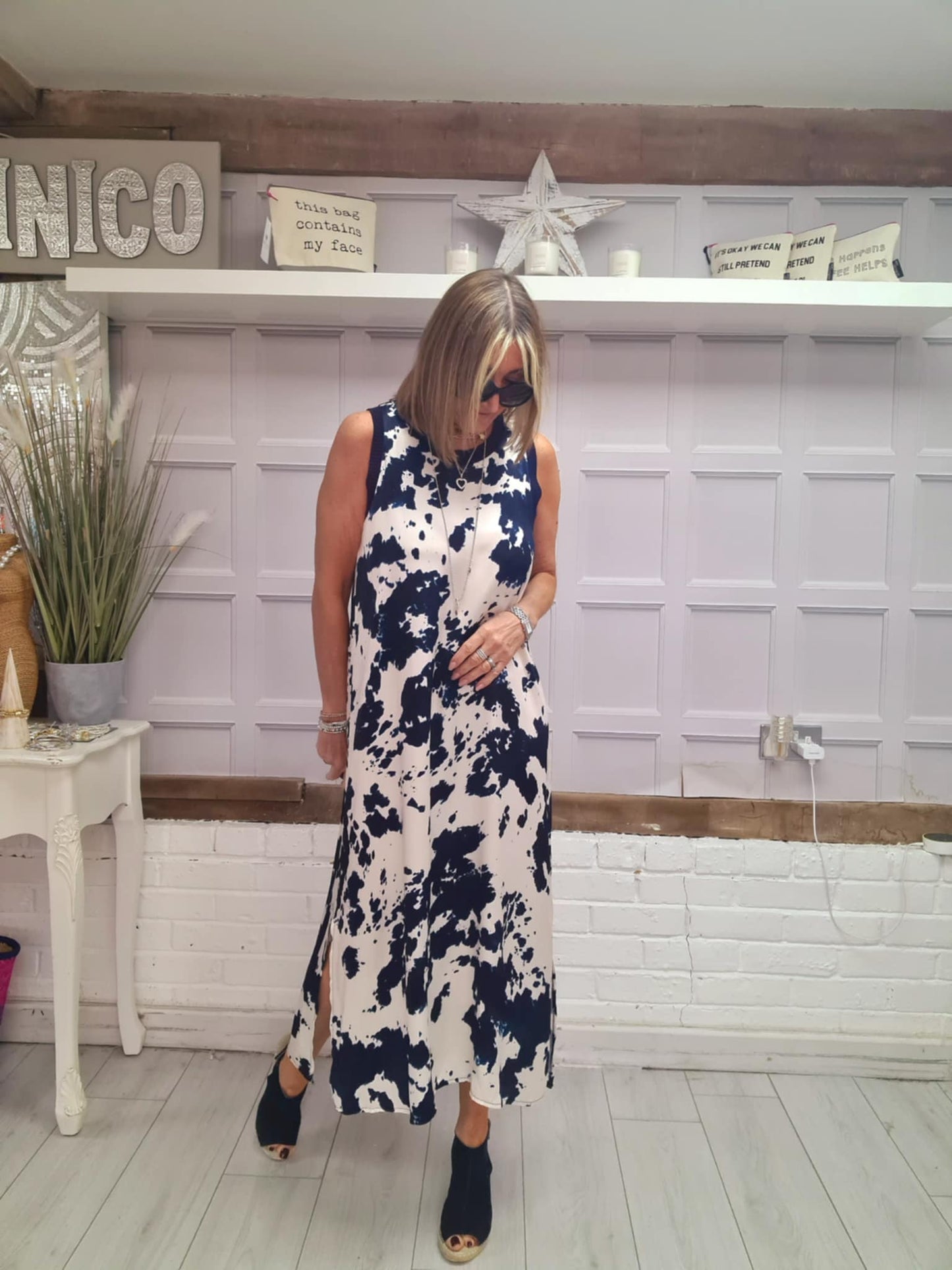 Cow Print Dress