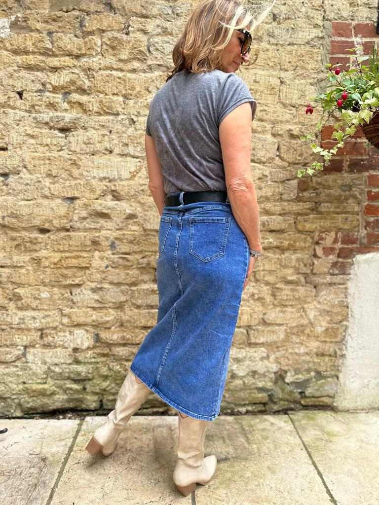 Long Denim Skirt