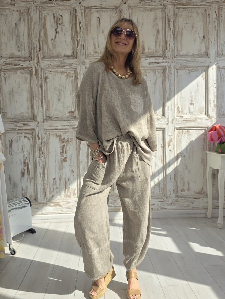 Barrel Linen Trousers