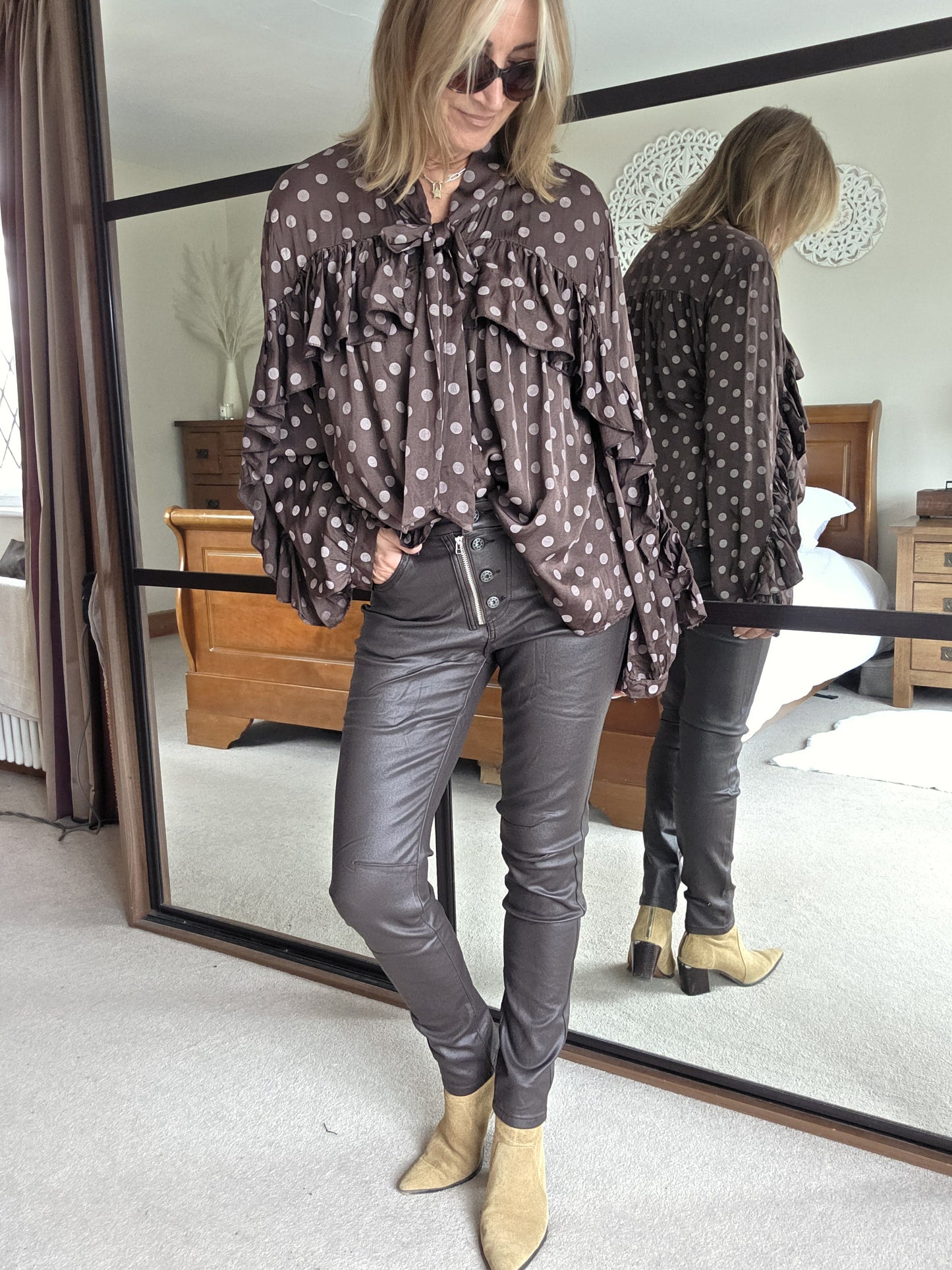 Wax Coated Melly Jeans