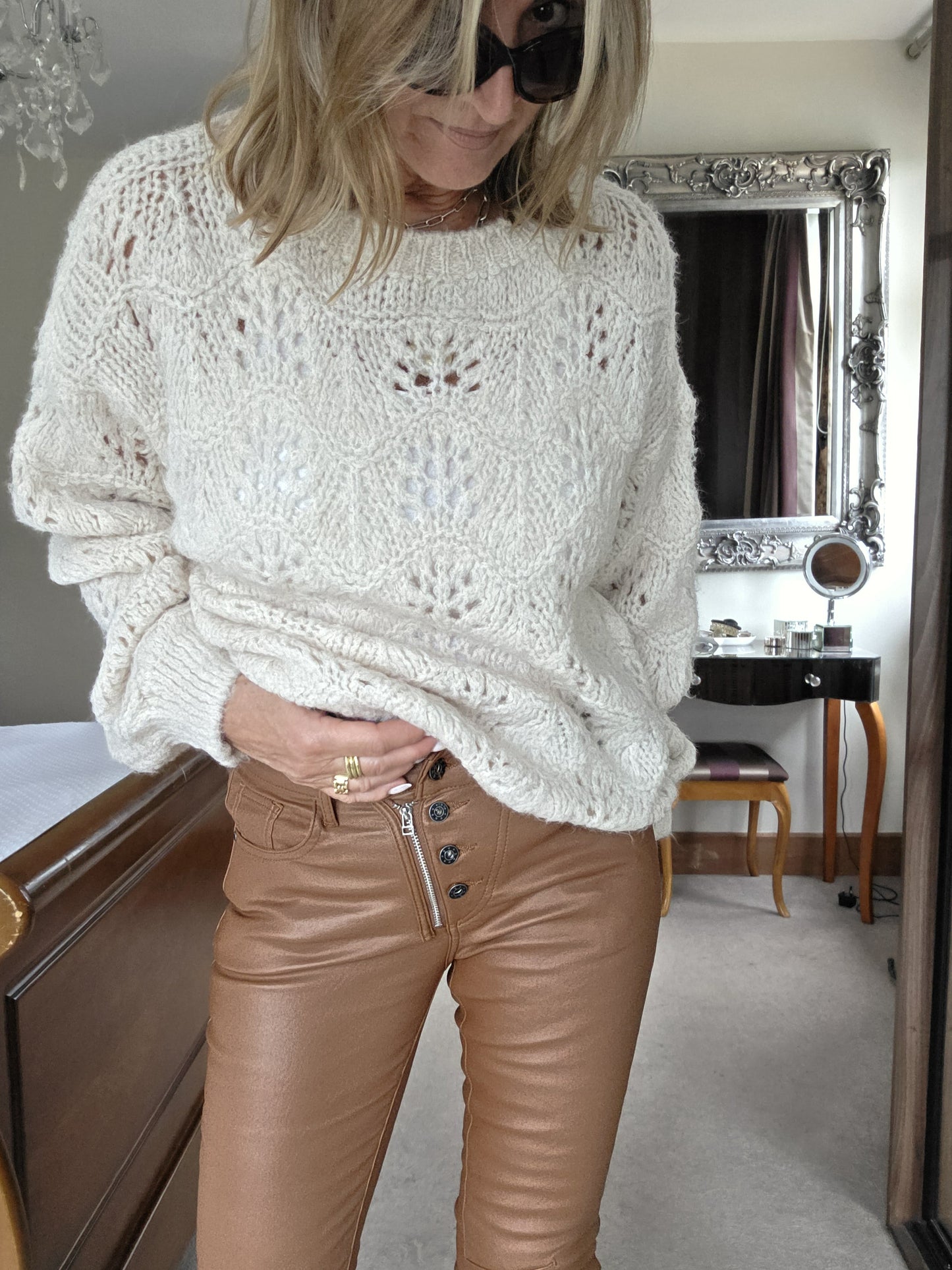 Wax Coated Melly Jeans