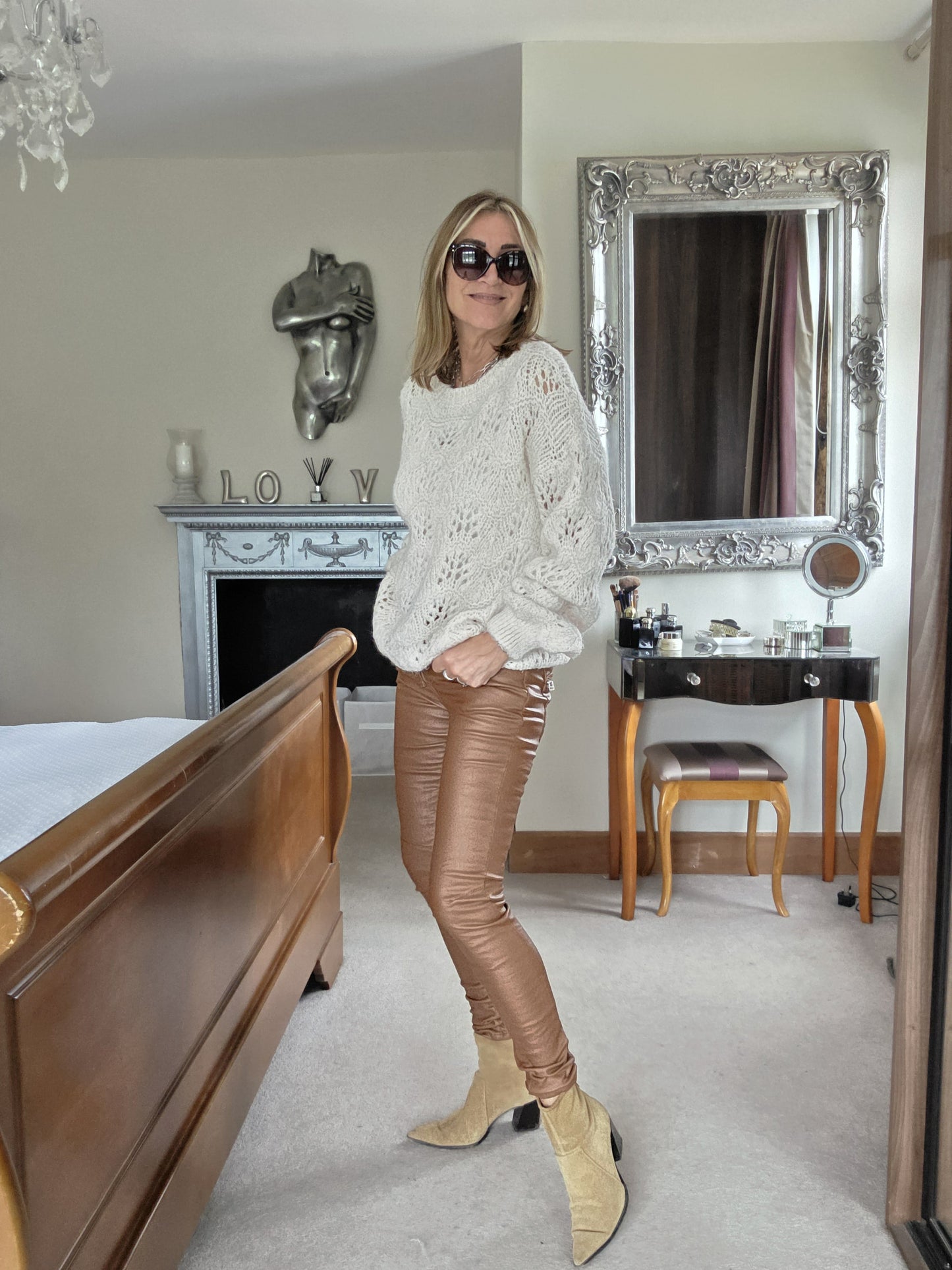 Wax Coated Melly Jeans