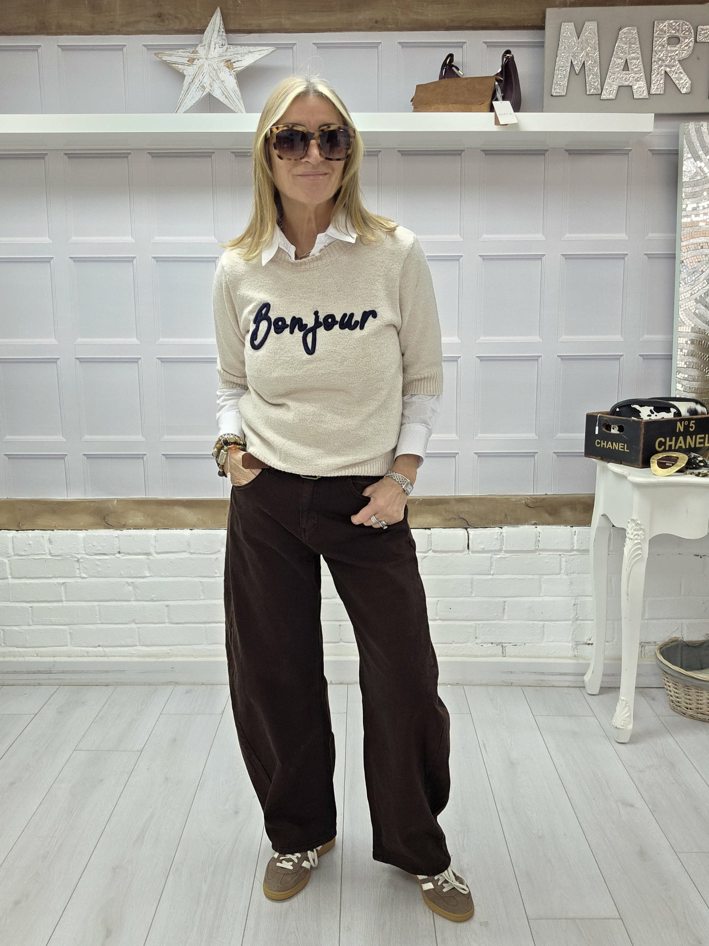 Barrel Jeans Chocolate Brown