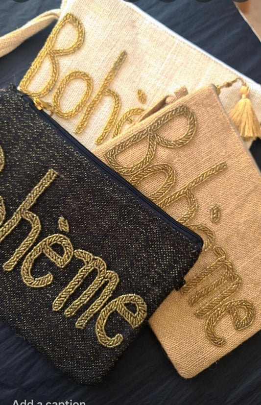 Boheme Jute Clutch Bag