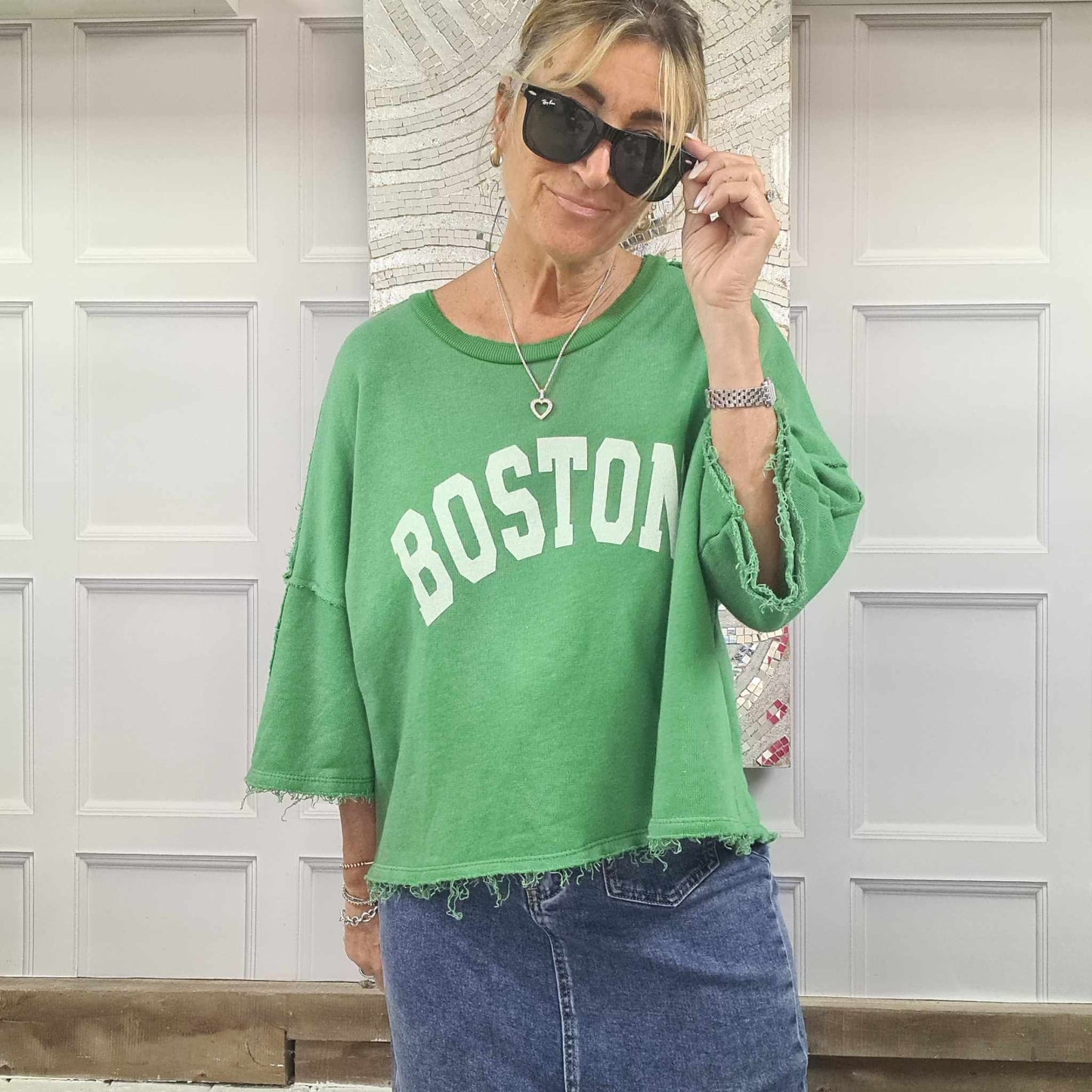 Boston Sweatshirt 3/4 Sleeve