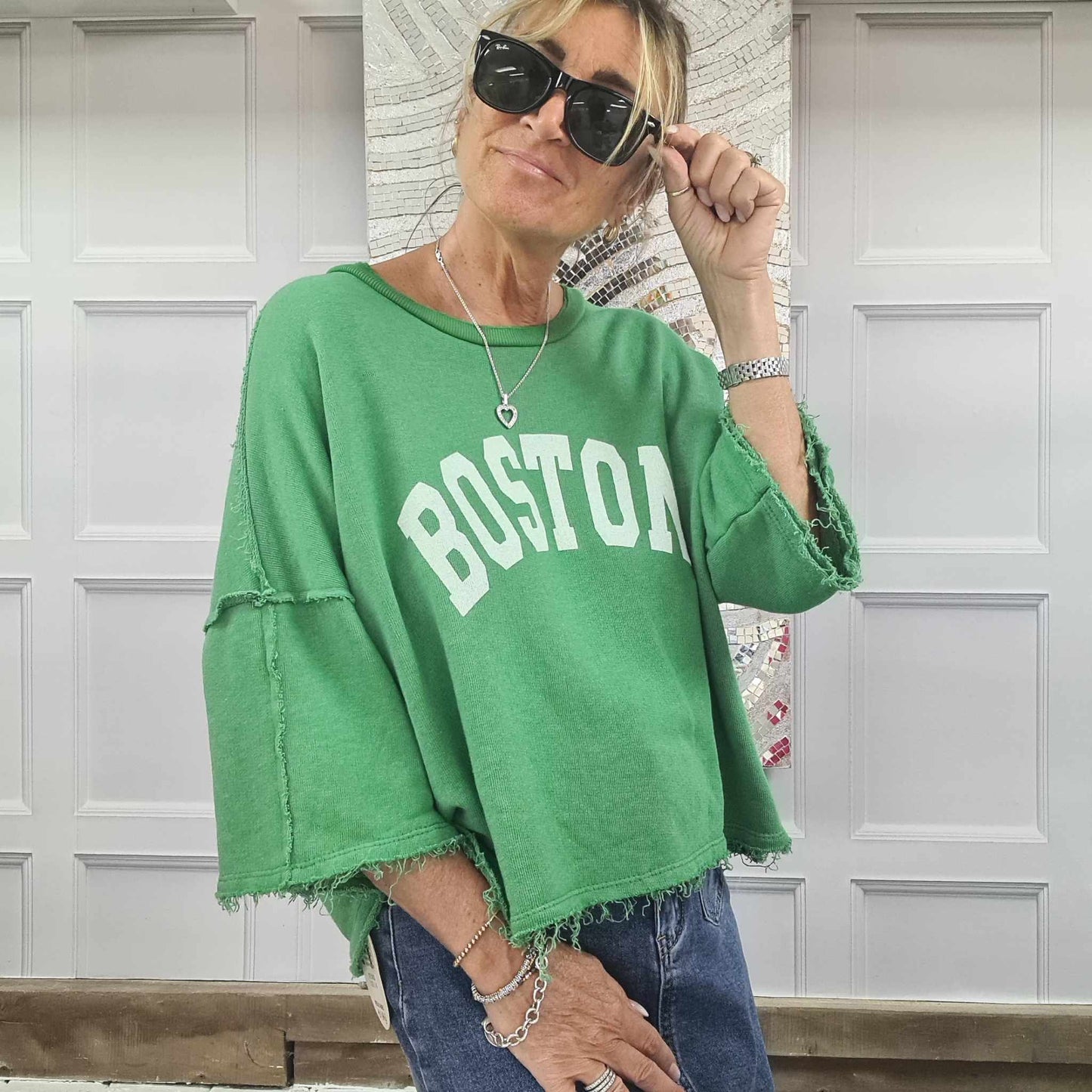 Boston Sweatshirt 3/4 Sleeve