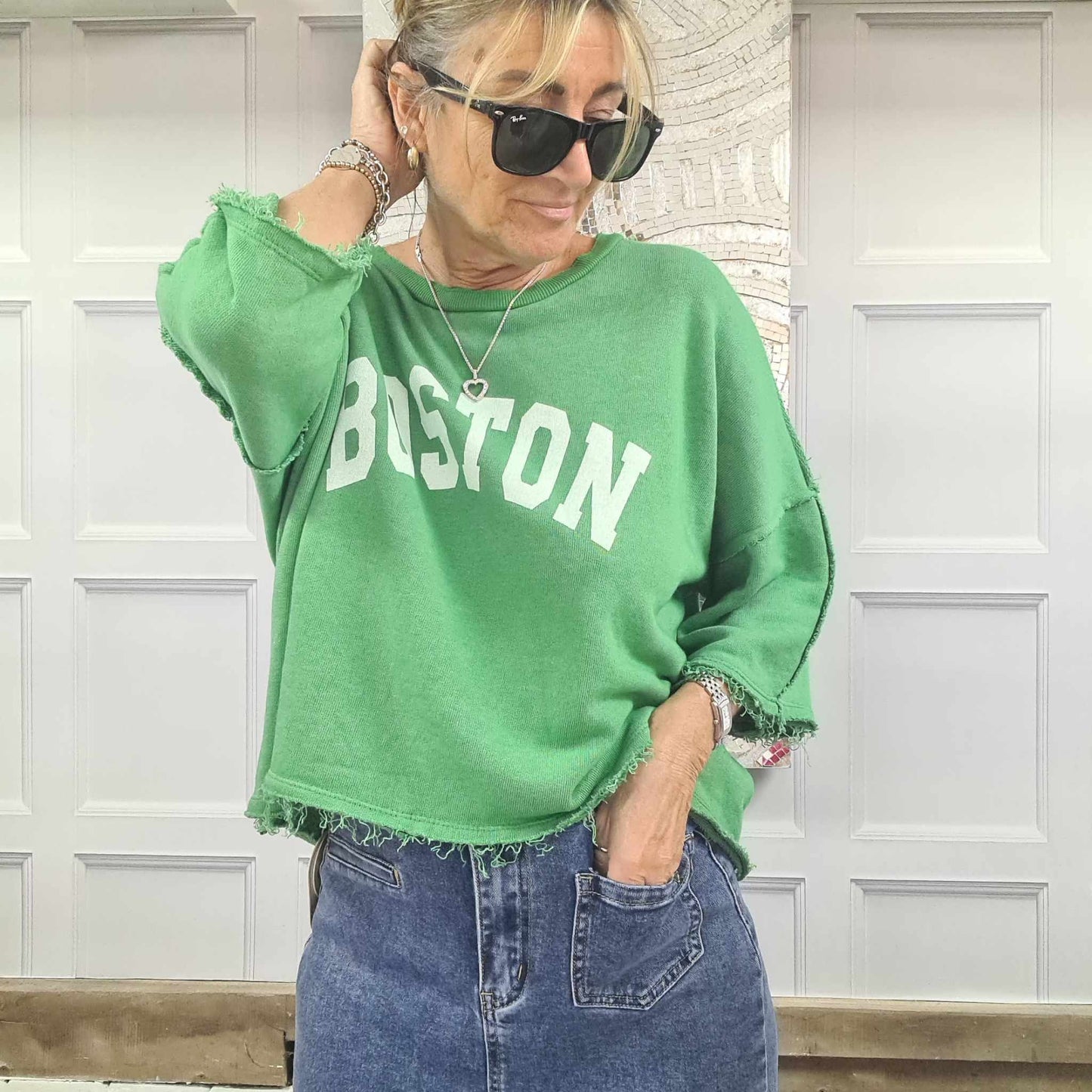 Boston Sweatshirt 3/4 Sleeve