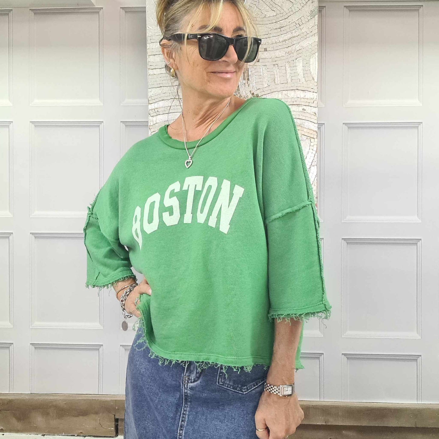 Boston Sweatshirt 3/4 Sleeve