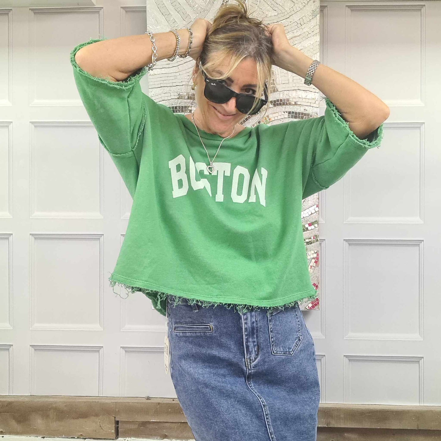 Boston Sweatshirt 3/4 Sleeve