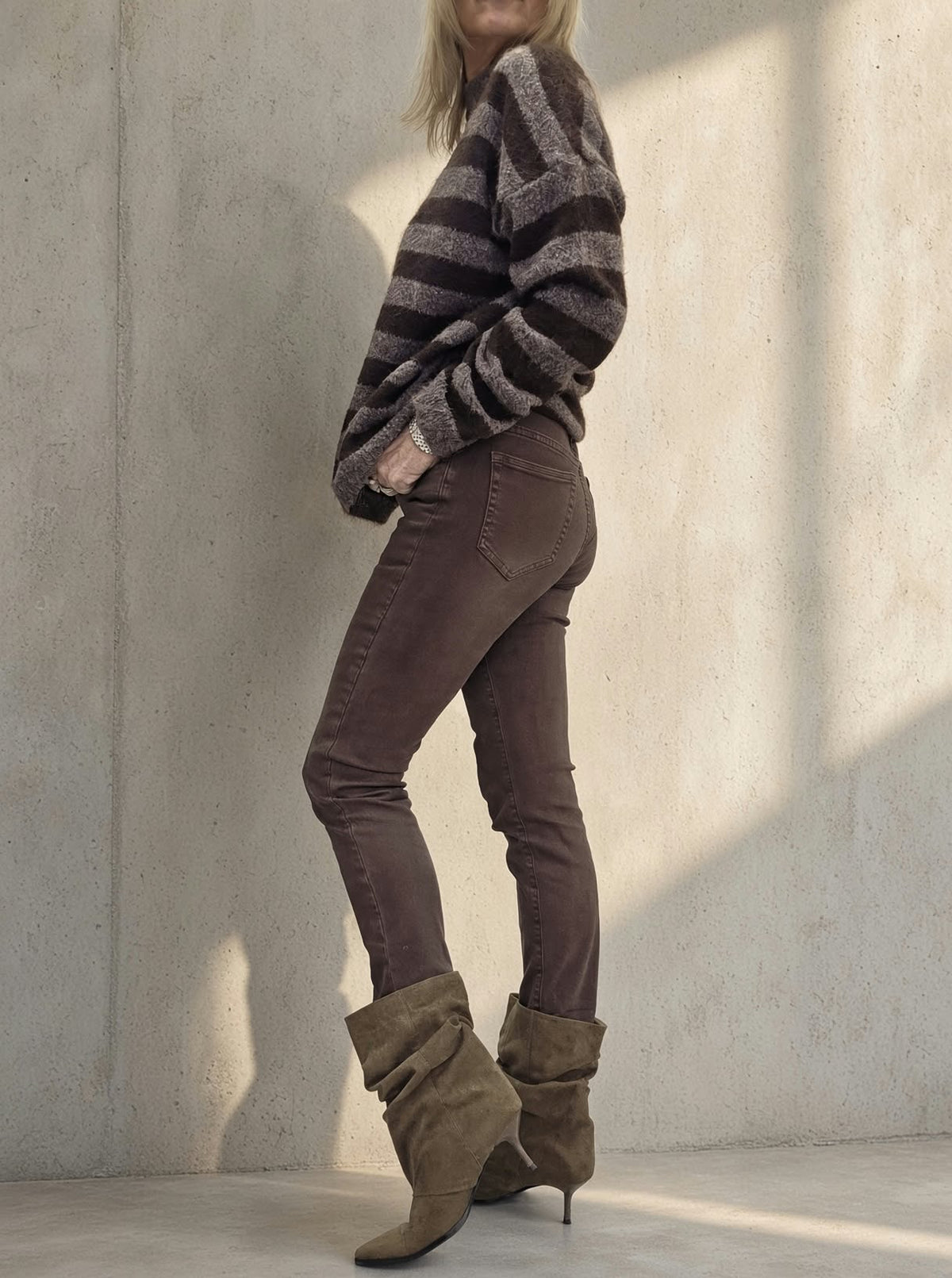 Chocolate Boyfriend Jeans