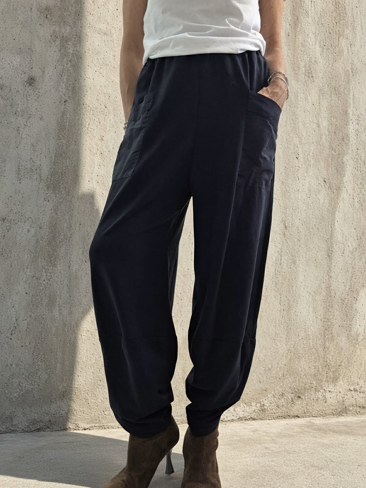 Cotton Barrel Joggers