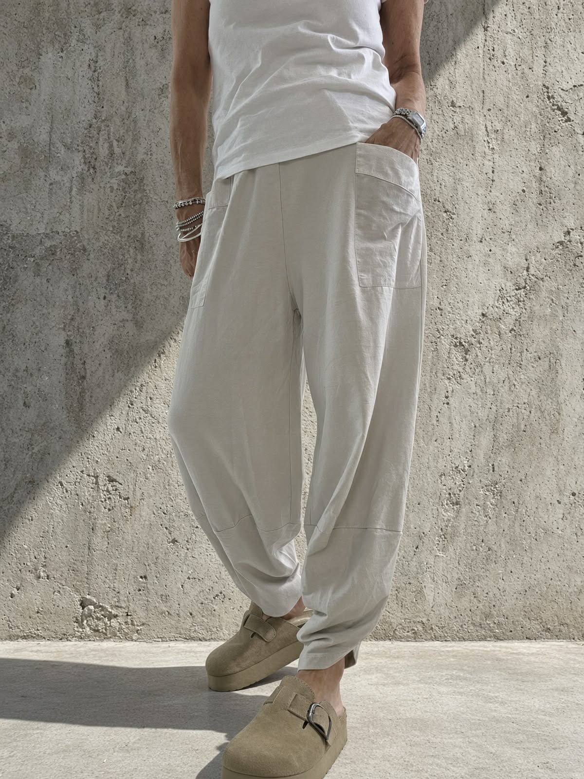 Cotton Barrel Joggers