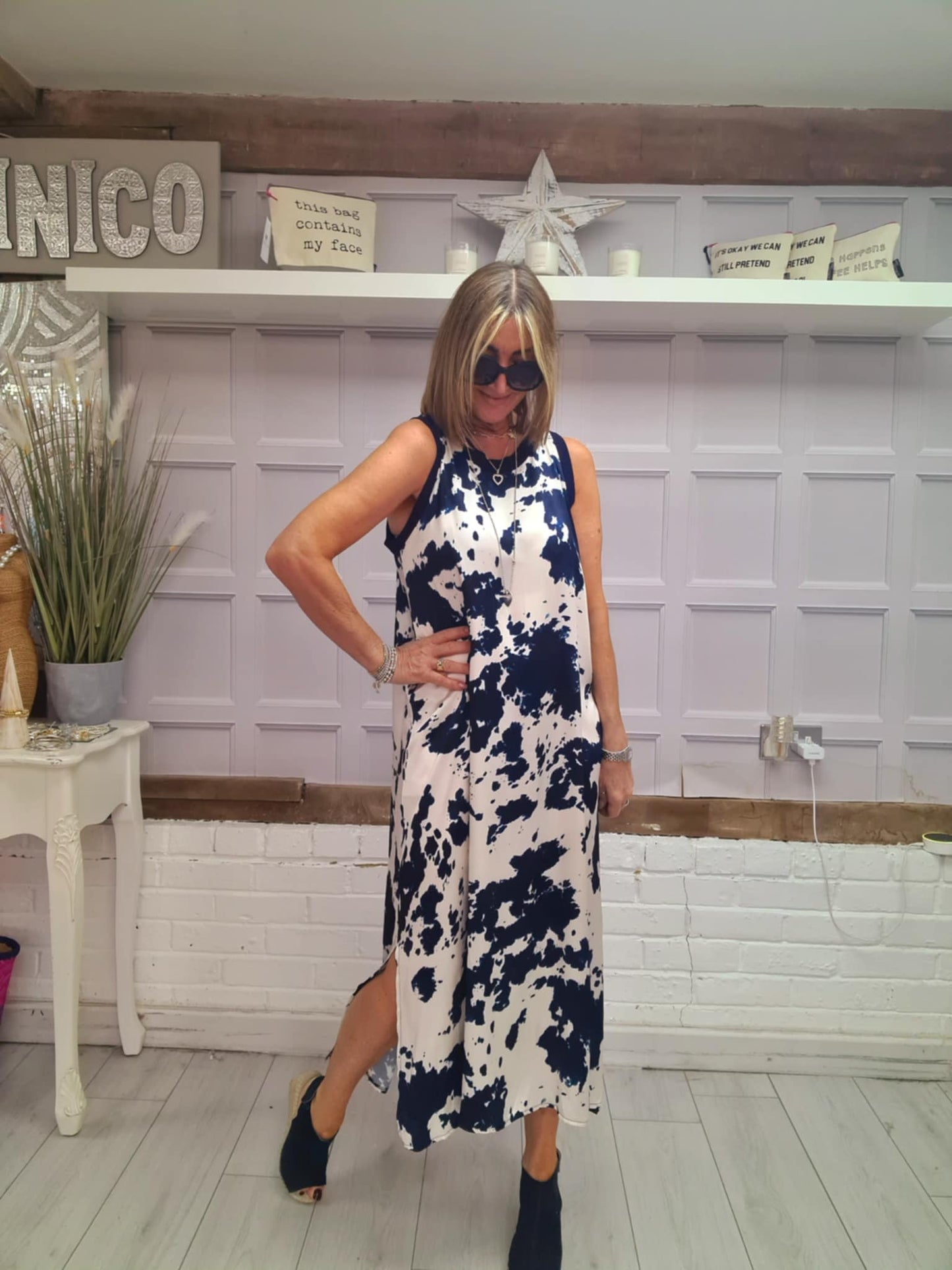 Cow Print Dress
