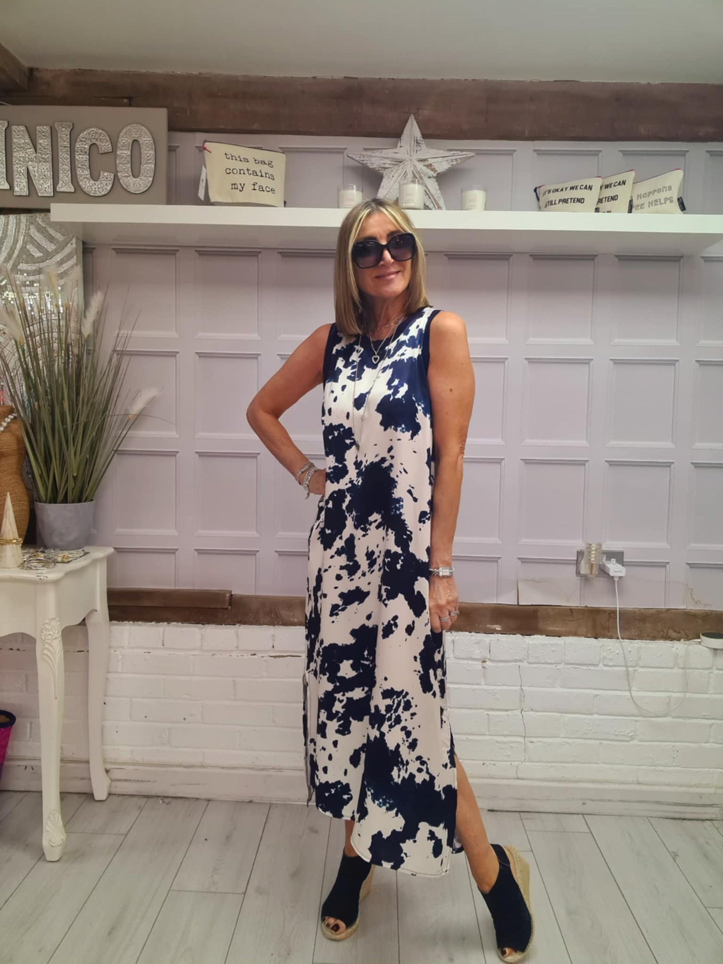 Cow Print Dress