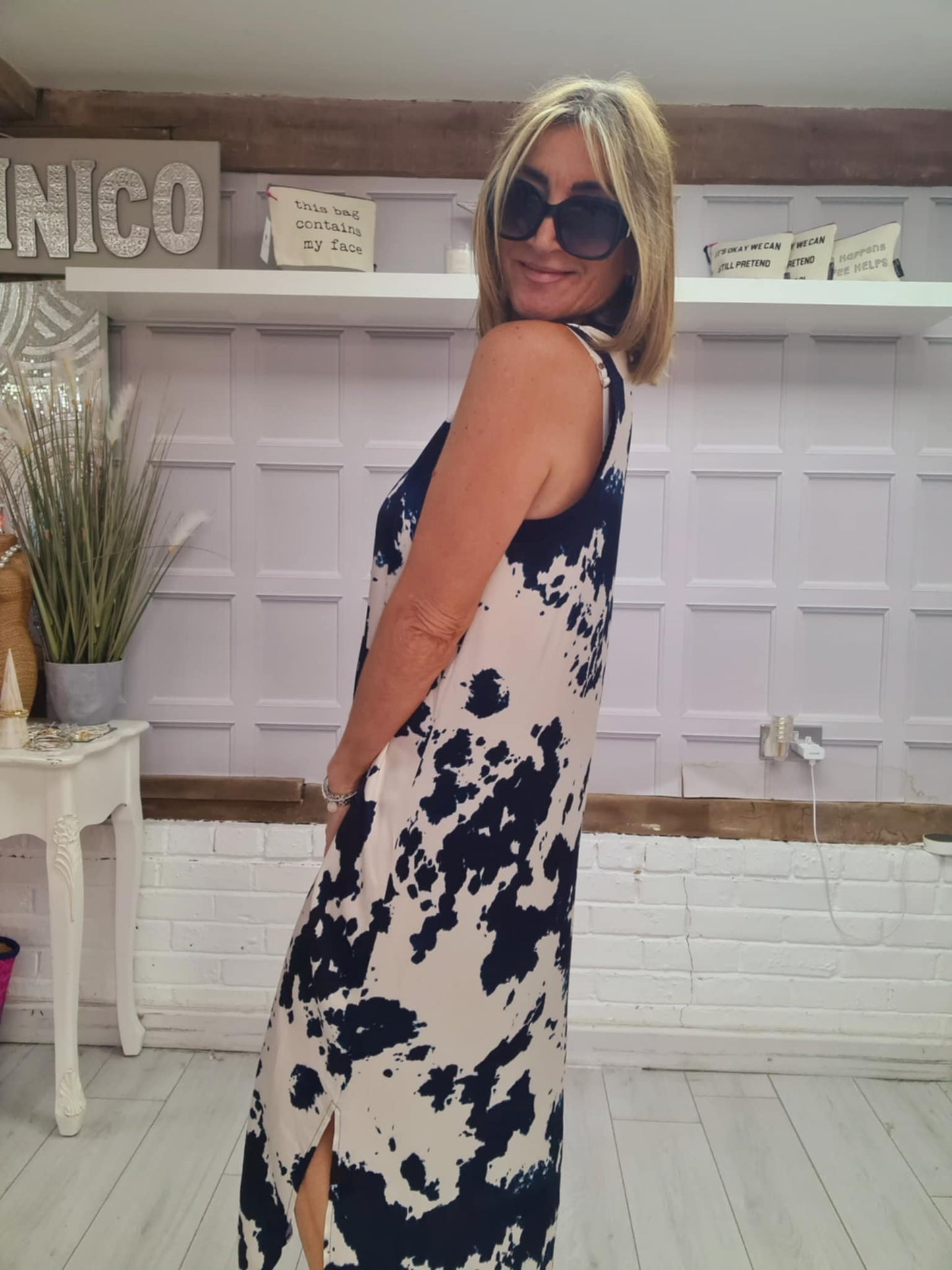 Cow Print Dress