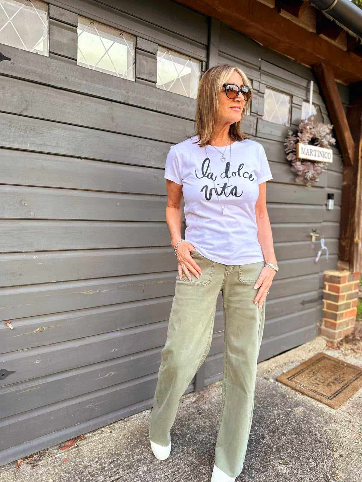 Magic Flared Jeans in Khaki