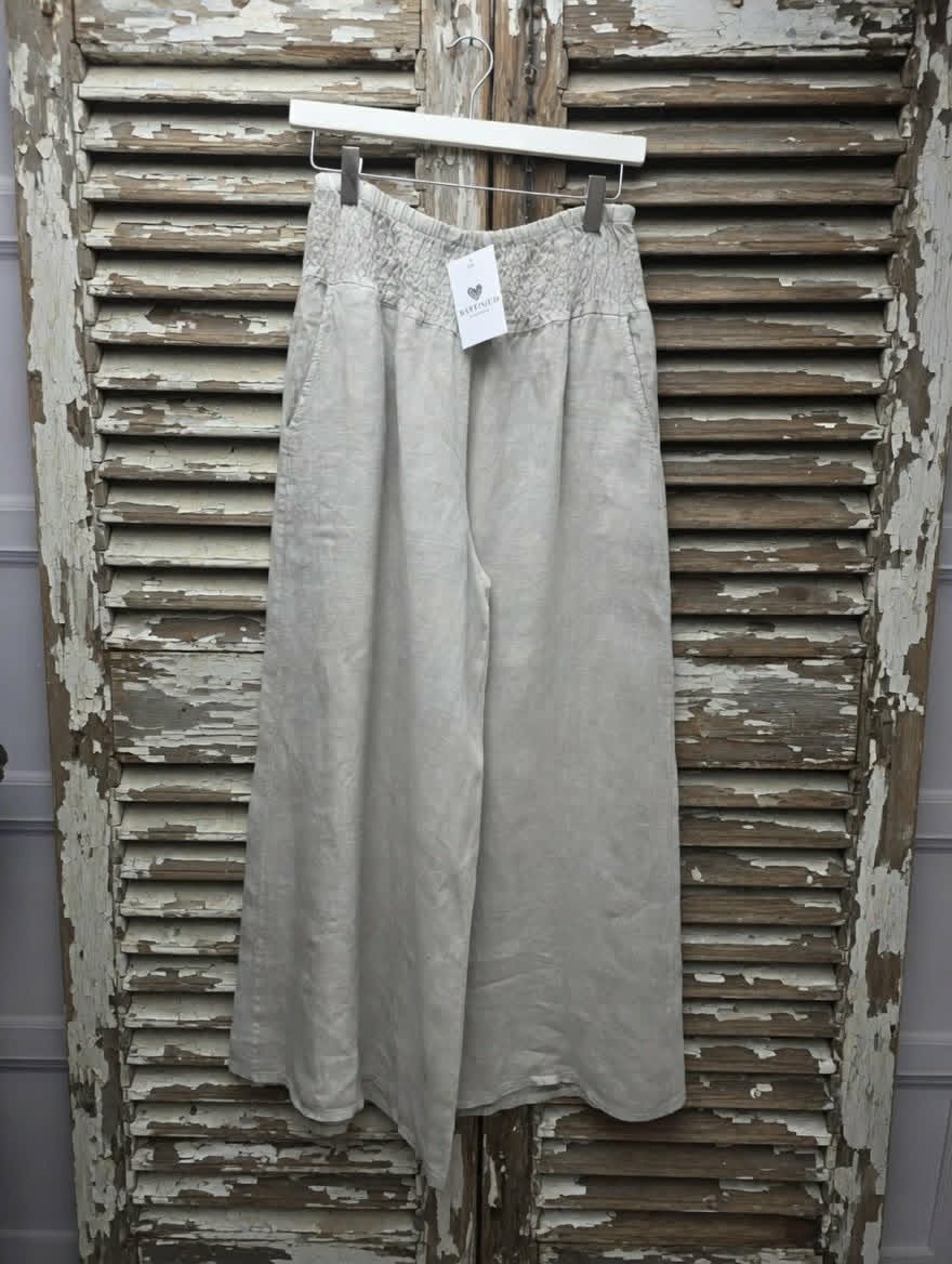 Flared Linen Trousers
