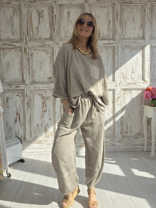 Linen Slouchy Top