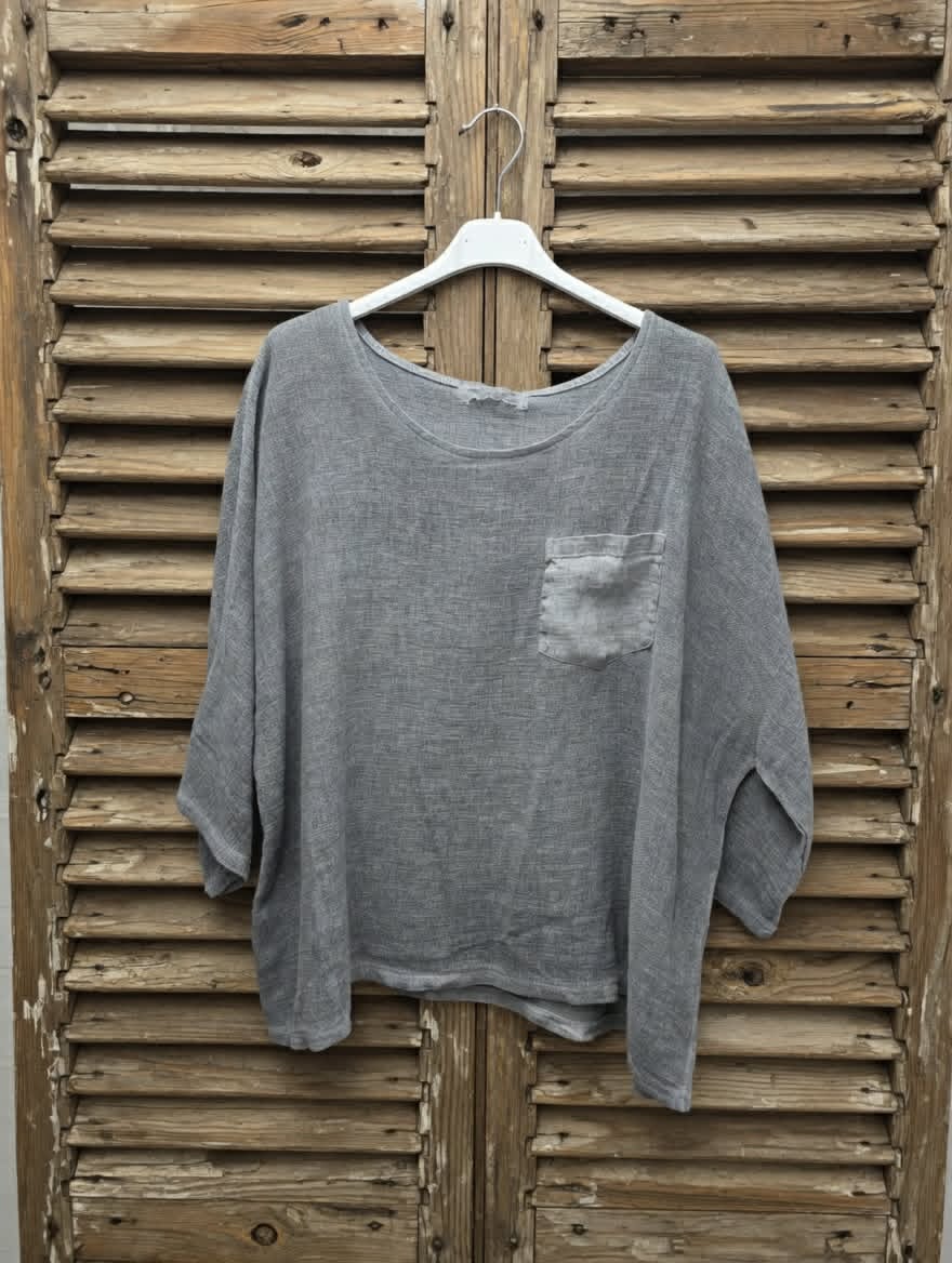 Linen Slouchy Top