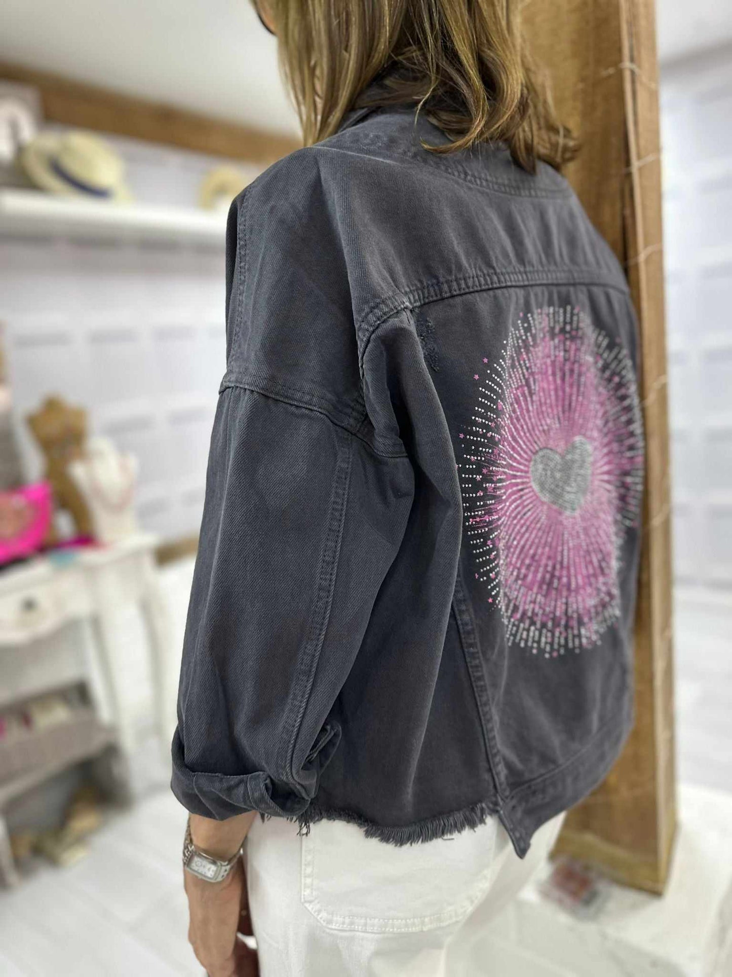 Starburst Oversized Denim Jacket