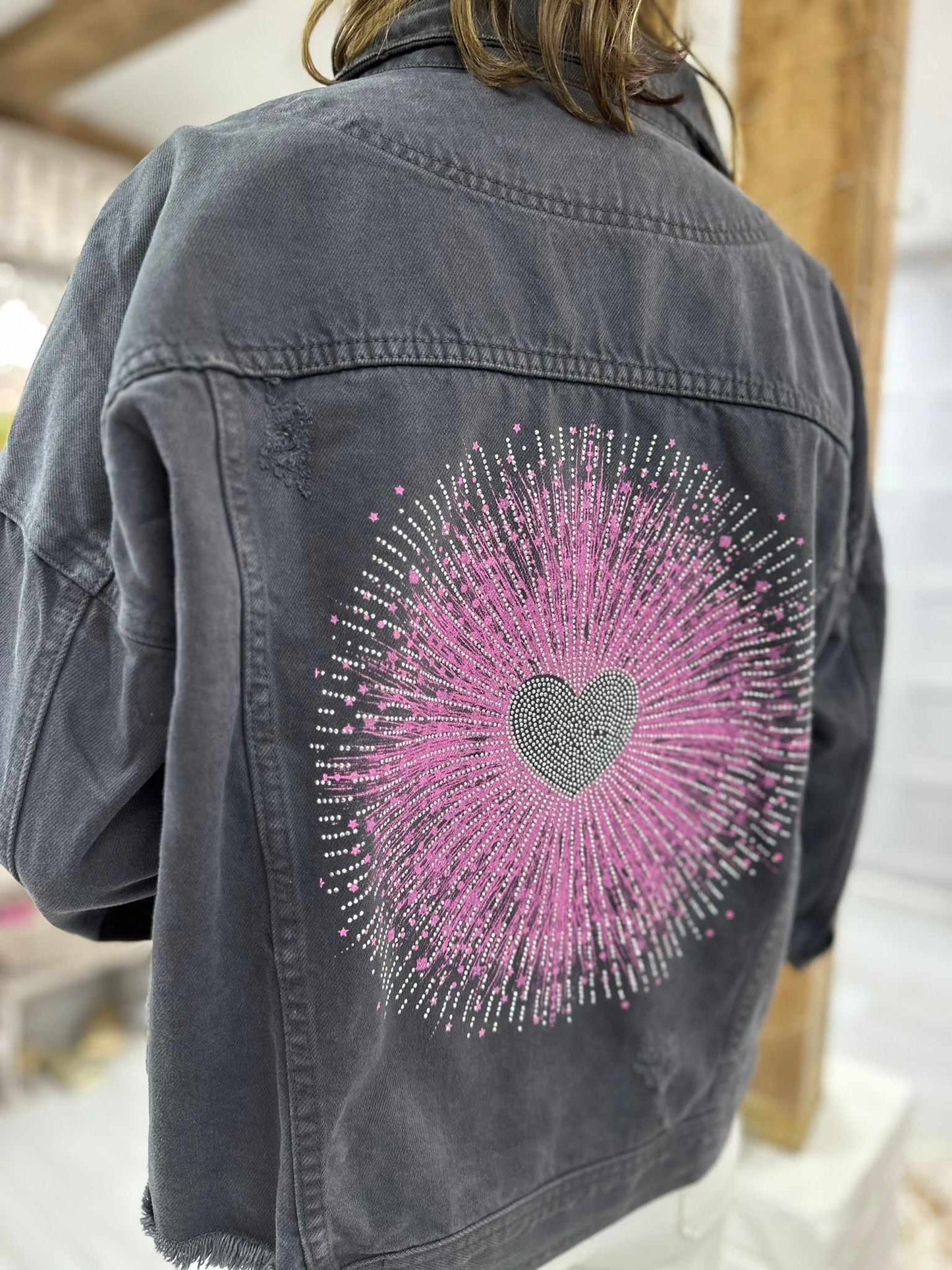 Starburst Oversized Denim Jacket